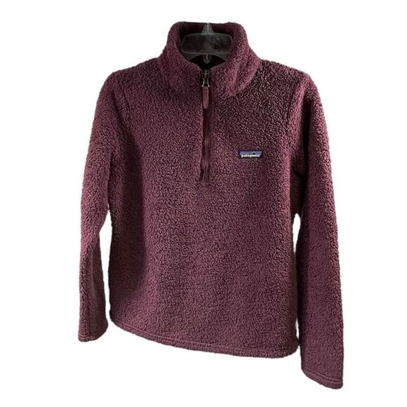 Patagonia Tops - Patagonia Burgundy Teddy Henley 1/2 Zip Top Size S